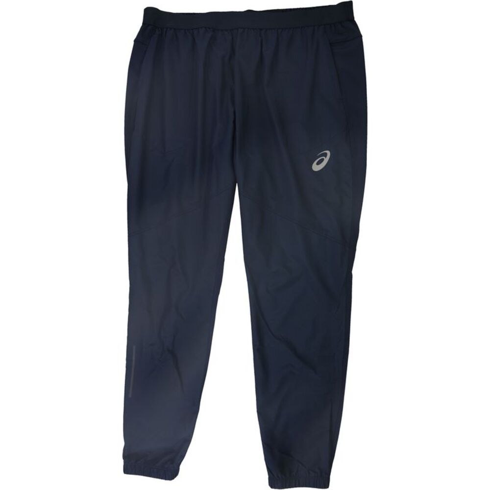 Asics Mens Visibility Straight Leg Relaxed Track Athletic Pants, Blue, 2xl, Dm
